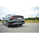 Mittlerer Diffusor Heck Ansatz passend für Audi S3 8V FL Hatchback / Sportback / Sedan schwarz Hochglanz