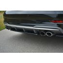 Mittlerer Diffusor Heck Ansatz passend für Audi S3 8V FL Hatchback / Sportback / Sedan schwarz Hochglanz