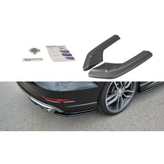 Heck Ansatz Flaps Diffusor passend für Audi S3 / A3 S-Line 8V FL Sedan Carbon Look