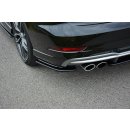 Heck Ansatz Flaps Diffusor passend für Audi S3 / A3 S-Line 8V FL Sedan schwarz Hochglanz