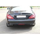 Heck Ansatz Flaps Diffusor passend für Mercedes CLS C218 Carbon Look