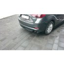 Mittlerer Diffusor Heck Ansatz passend für Mazda 3 BM (Mk3) Facelift  schwarz Hochglanz