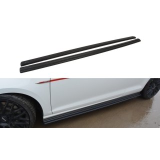 Seitenschweller Ansatz passend für VW GOLF 7 GTI PREFACE/FACELIFT (breit) Carbon Look