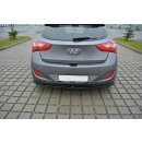 Mittlerer Diffusor Heck Ansatz passend für Hyundai i30 mk.2 schwarz Hochglanz