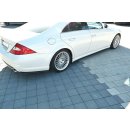 Heck Ansatz Flaps Diffusor passend für Mercedes CLS C219 55AMG schwarz matt