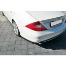 Heck Ansatz Flaps Diffusor passend für Mercedes CLS C219 55AMG schwarz matt