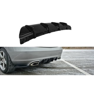 Diffusor Heck Ansatz passend für Mercedes SLK R172 schwarz matt