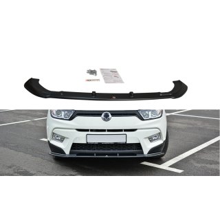 Front Ansatz V.1 passend für SSANGYONG TIVOLI schwarz Hochglanz