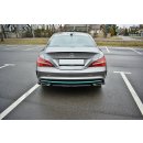 Heck Ansatz Flaps Diffusor passend für Mercedes CLA C117 AMG-LINE FACELIFT schwarz matt