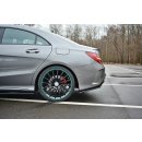 Heck Ansatz Flaps Diffusor passend für Mercedes CLA C117 AMG-LINE FACELIFT schwarz matt