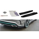 Heck Ansatz Flaps Diffusor passend für Mercedes CLA C117 AMG-LINE FACELIFT schwarz Hochglanz