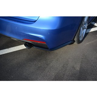 Heck Ansatz Flaps Diffusor passend für BMW 3er F30 PHASE-II SEDAN M-SPORT schwarz matt