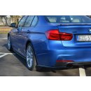 Heck Ansatz Flaps Diffusor passend für BMW 3er F30 PHASE-II SEDAN M-SPORT schwarz matt