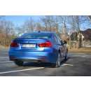 Heck Ansatz Flaps Diffusor passend für BMW 3er F30 PHASE-II SEDAN M-SPORT schwarz matt