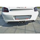 Heck Ansatz Flaps Diffusor passend für PORSCHE CAYMAN S 987C  Carbon Look