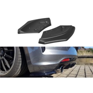 Heck Ansatz Flaps Diffusor passend für VOLKSWAGEN SCIROCCO MK.3 R FACELIFT schwarz matt