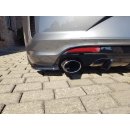 Heck Ansatz Flaps Diffusor passend für VOLKSWAGEN SCIROCCO MK.3 R FACELIFT schwarz matt