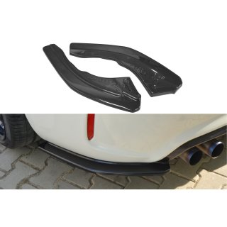 Heck Ansatz Flaps Diffusor passend für BMW M2 (F87) COUPÉ schwarz Hochglanz