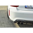 Heck Ansatz Flaps Diffusor passend für BMW M2 (F87) COUPÉ schwarz Hochglanz