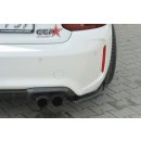 Heck Ansatz Flaps Diffusor passend für BMW M2 (F87) COUPÉ schwarz Hochglanz