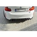 Heck Ansatz Flaps Diffusor passend für BMW M2 (F87) COUPÉ schwarz Hochglanz