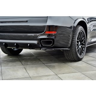 Heck Ansatz Flaps Diffusor passend für BMW X5 F15 M50d Carbon Look