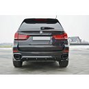 Heck Ansatz Flaps Diffusor passend für BMW X5 F15 M50d Carbon Look