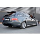 Heck Ansatz Flaps Diffusor passend für BMW 5er E60/E61 M Paket schwarz Hochglanz