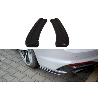 Heck Ansatz Flaps Diffusor passend für Audi RS5 F5 Coupe  schwarz Hochglanz