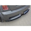 Heck Ansatz Flaps Diffusor passend für MINI R53 COOPER S JCW schwarz matt