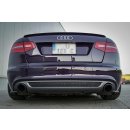 Heck Ansatz Flaps Diffusor passend für Audi A6 S-Line C6 / C6 FL Sedan / Avant Carbon Look