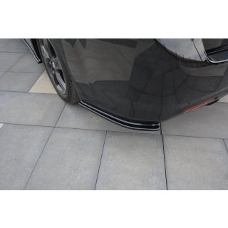 Heck Ansatz Flaps Diffusor passend für HONDA ACCORD MK8. CU-Serie vor Facelift SEDAN schwarz Hochglanz