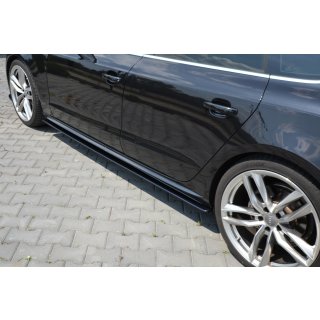 Seitenschweller Ansatz passend für Audi S5 / A5 / A5 S-Line 8T / 8T FL Sportback schwarz Hochglanz