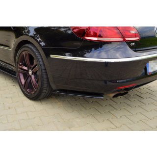 Heck Ansatz Flaps Diffusor passend für  VOLKSWAGEN CC R-LINE schwarz Hochglanz