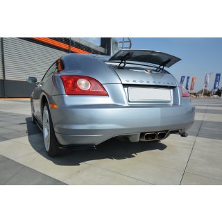 Heck Ansatz Flaps Diffusor passend für CHRYSLER CROSSFIRE schwarz matt