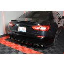 Heck Ansatz Flaps Diffusor passend für MASERATI QUATTROPORTE MK.6 vor Facelift Carbon Look