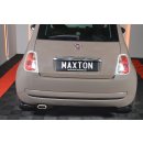 Heck Ansatz Flaps Diffusor passend für FIAT 500 HATCHBACK vor Facelift schwarz Hochglanz