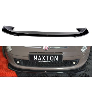 Front Ansatz V.2 passend für FIAT 500 HATCHBACK vor Facelift schwarz Hochglanz