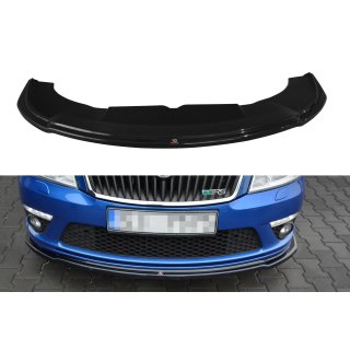 Front Ansatz V.2 passend für Skoda Octavia RS Mk2 FL schwarz Hochglanz