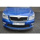 Front Ansatz V.2 passend für Skoda Octavia RS Mk2 FL schwarz Hochglanz