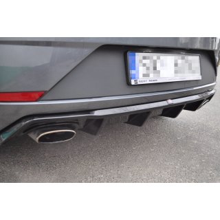 Diffusor Heck Ansatz passend für SEAT LEON MK3 CUPRA FACELIFT Carbon Look