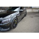 Seitenschweller Ansatz passend für MERCEDES- BENZ C43 AMG W205 schwarz Hochglanz