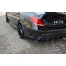 Heck Ansatz Flaps Diffusor passend für MERCEDES- BENZ C43 AMG W205 schwarz Hochglanz