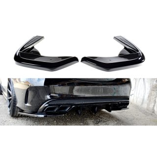 Heck Ansatz Flaps Diffusor passend für MERCEDES- BENZ C43 AMG W205 Carbon Look