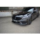 Front Ansatz V.1 passend für MERCEDES- BENZ C43 AMG W205 schwarz matt