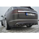 Heck Ansatz Flaps Diffusor passend für JAGUAR XF (X250) MK1 SPORTBRAKE S-PACK Carbon Look