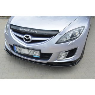 Front Ansatz passend für MAZDA 6 MK2 SPORT HATCH (GH-SERIES) vor Facelift schwarz Hochglanz