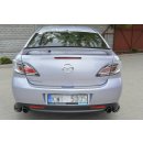 Heck Ansatz Flaps Diffusor passend für MAZDA 6 MK2 SPORT HATCH (GH-SERIES) vor Facelift Carbon Look