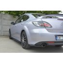 Heck Ansatz Flaps Diffusor passend für MAZDA 6 MK2 SPORT HATCH (GH-SERIES) vor Facelift Carbon Look