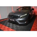 Front Ansatz V.1 passend für MERCEDES- BENZ C-KLASSE W205 COUPE AMG-LINE schwarz Hochglanz